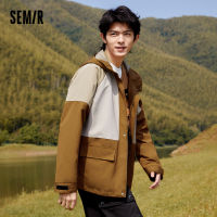 Semir แจ็คเก็ตผู้ชายสามหลักฐาน2022ฤดูใบไม้ร่วงกลางแจ้งใหม่สีจับคู่แจ็คเก็ตภูเขาชุดเครื่องมือน้ำแบรนด์คู่ฤดูใบไม้ร่วงเสื้อผ้า