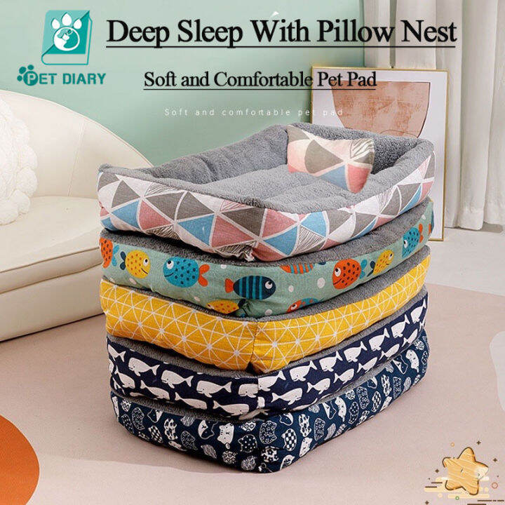 Dog Bed Mat Cat Bed Dog Bed Washble Sleeping Warm Soft Pet Mat Cat Mat ...