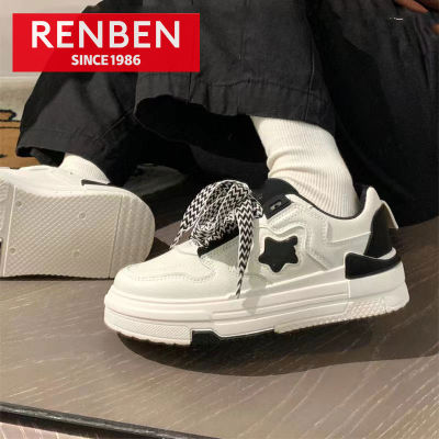 ดาวสไตล์ตะวันตกของ RENBEN รองเท้าสีขาวขนาดเล็กใหม่สะดวกสบายและเด็กๆลำลองรองเท้าผ้าใบพิเศษขนาดเล็ก