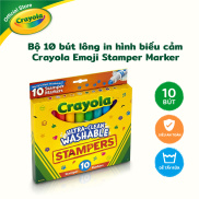 Bộ 10 bút lông in hình biểu cảm Crayola Emoji Stamper Marker - 5881480002
