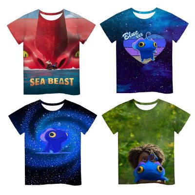 Children The Sea Beast T Shirt Short Sleeves Kids Boys Girls Tops Baby Super-Hero Print Cartoon Clothing Tee Clothes 3-14 Years