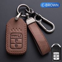 2022 Fashion Style Top Cowhide Car Key Cover Case Remote Holder Keychain for Honda CIVIC ACCORD FIT ODYSSEY ACURA TLX-L