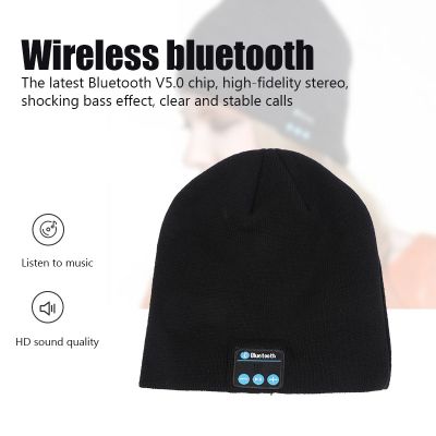 ZZOOI 2022 New Fashion Unisex Women Warm Wireless Headphone Smart Music Hat Bluetooth 5.0 Winter Cap Beanie Eeadphone For Smart Phone In-Ear Headphones