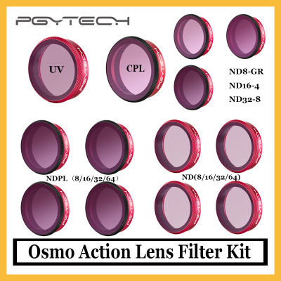 Original PGYTECH DJI Osmo Action Filter Kit UV CPL ND ND-PL Set Professional version For Sports Camera