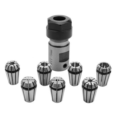 7Pcs ER11 1-7mm Spring Collets with ER11A 5mm Motor Shaft Holder Extension Rod