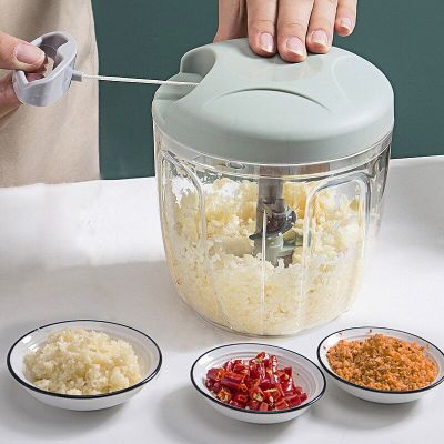 170/500/900ML Manual Meat Mincer Garlic Chopper Rotate Garlic Press Crusher Vegetable Onion Cutter Kitchen Cooking Accessories Graters  Peelers Slicer