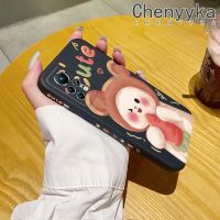 เคส Chenyyyka สำหรับ Infinix Note 11 Pro Note 11S ลายน้ำมันเคสหมีบางสวยงามดีไซน์ใหม่เคสโทรศัพท์ปกป้องขอบสี่เหลี่ยมเคสนิ่มเคสปลอกซิลิโคนกันกระแทก