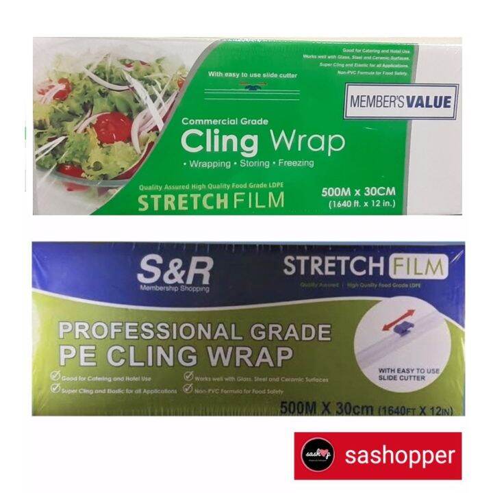 S R Professional Grade PE Food Cling Wrap / Member's Value Commercial