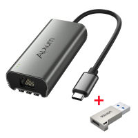 Alxum USB 3.2การ์ดเครือข่าย Type C ถึง RJ45 Lan 2500Mbps Ethernet Converter Cable อะแดปเตอร์อินเทอร์เน็ตสำหรับ Windows 7810 XP PC แล็ปท็อป