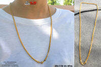 สร้อยคอสี่เสาเลสเงิน necklace hiphop สแตนเลสแท้ Stainless แฟชั่นชาย แฟชั่นผู้หญิง 316l allacc