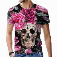 Horror Product 2023 Skull New Mens T-shirt สไตล์ฮาราจูกุ 3d Printing Clothes เย็นสบาย ๆ Breathable พลัสขนาดเสื้อยืดหลวมสนุกแขนสั้นด้านบน Xs-5xl