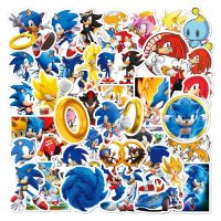 New Sonic Wall Stickers 1pcs/50 Pcs of Childrens Room Character Graffiti Decorative Self-Adhesive PVC Wardrobe Cabinets Cartoon Wall Stickers Decals