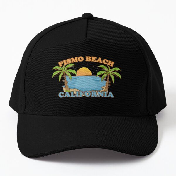 pismo-beach-california-baseball-cap-hat-sport-women-sun-snapback-bonnet-solid-color-casual-boys-hip-hop-fish-spring-outdoor