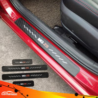 Carhanson สำหรับ MG ZS แผ่นติดขอบประตู,สติกเกอร์คาร์บอนไฟเบอร์ทำจากหนังสำหรับแต่งขอบประตูด้านข้างรถยนต์