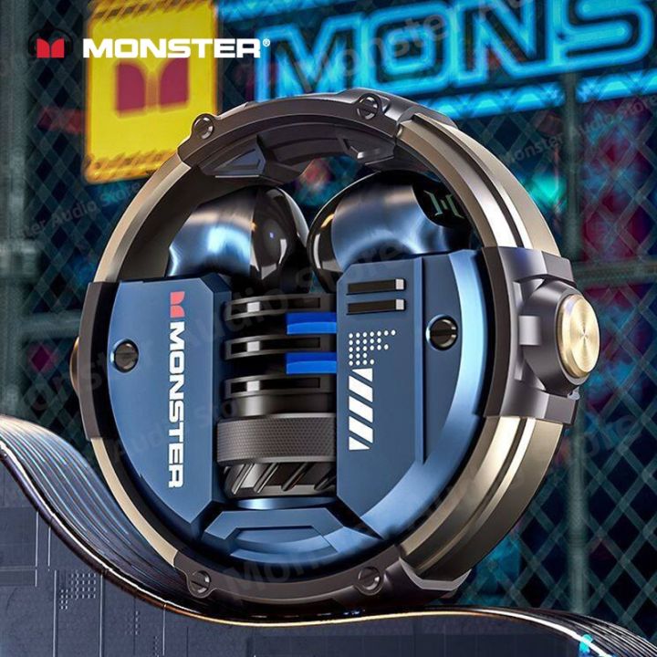 monster-xkt10-bluetooth-earphones-wireless-headphones-gamer-headset-waterproof-tws-noise-reduction-with-microphone-sports-earbud