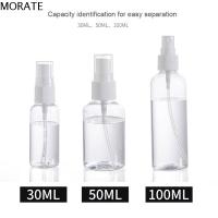 MORATE โปร่งใส 50ml/75ML/100ml การท่องเที่ยว เครื่องฉีดน้ำน้ำหอม รีฟิล ขวดสเปรย์เปล่า ภาชนะบรรจุเครื่องสำอาง