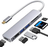 อ่านห้าในหนึ่งแท่นวางมือถือประเภท-C เพื่อ USB 3.0 + 2.0อินเตอร์เฟซ SD/เครื่องอ่านบัตร TF แสดงอินเตอร์เฟซซอฟต์แวร์หลายพอร์ตเหมาะสำหรับโน้ตบุ๊คประเภท C แมคบุ๊กโปรแอร์การสนับสนุนสำหรับองค์กร