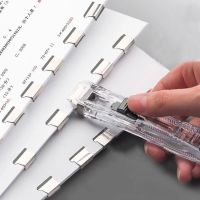 New Transparent Push Clamp Binder for Binding File Paper Clip Tool Metal Book Mark Folder Office Supplies School Stationery