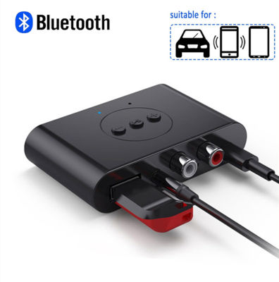 YI storeใหม่ Bluetooth 5.0 เครื่องรับสัญญาณเสียง AUX USB เอาต์พุตคู่สเตอริโอ รถ การโทรแบบแฮนด์ฟรี