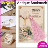 JIYAN2866 Stationery Chinese Style Pagination Mark Metal Book Markers Brass Bookmark Book Clip Tassel