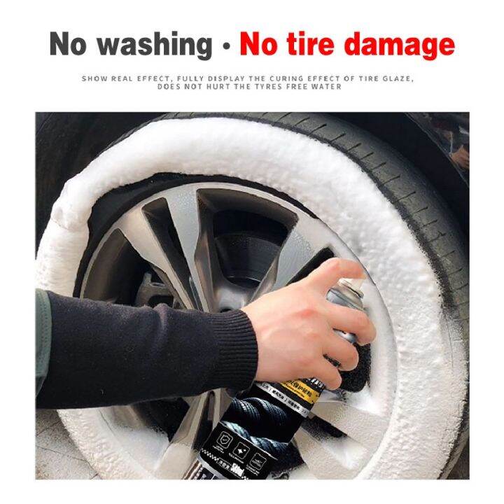 【Ready Stock】 Tire Shining Spray Polish Wax Foam Automobile Protective ...