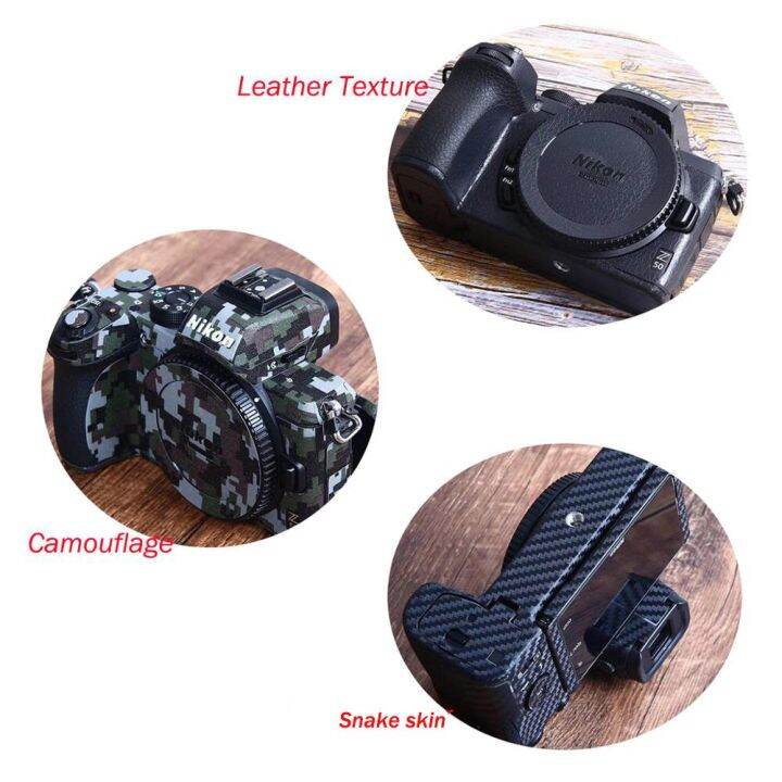 ชุดฟิล์มสติ๊กเกอร์ป้องกันบอดี้กล้องสำหรับไนคอน-z50-z6-z7-z7ii-z6ii-ลายพราง-z5การตกแต่ง-diy-พื้นผิวหนัง