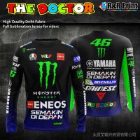 Motogp Monster Energy Vr Yamaha 46 Theme Full Sublimation Jersey Shirt Long Sleeves for Riders Cycling Clothing Yamaha Long Sleeve N8by new 2023