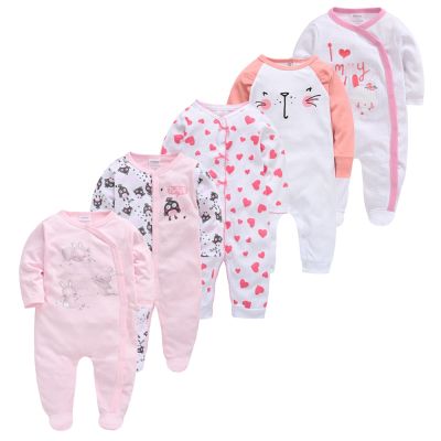 1 3 5PCS Baby Girl Boy Pijamas bebe fille Cotton Breathable Soft ropa bebe Newborn Sleepers Baby Pjiamas Infant Baby Sleepwear