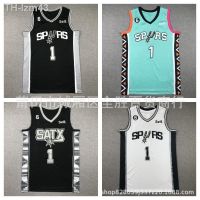 San Antonio Spurs Victor Wembanyama 1 เสื้อบาสเก็ตบอลปักลาย