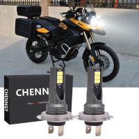 รับประกัน1ปี2PC H7ไฟหน้ารถมอเตอร์ไซค์แบบ LED หลอดไฟเหมาะสำหรับ BMW F800GS 08-17 F650GS 08-11 F700GS 13-15ไฟฉายติดศีรษะไฟหน้าสีขาว