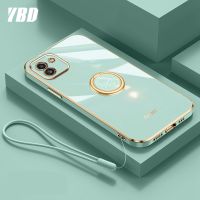 เคสโทรศัพท์ซิลิโคนบางเป็นพิเศษ YBD สำหรับ Samsung Galaxy A02 A03 Core A04 A04E A05 A05S แหวนทองคำป้องกันการตกแบบดีลักซ์พร้อมแหวนนาฬิกาและฟรีสายคล้อง