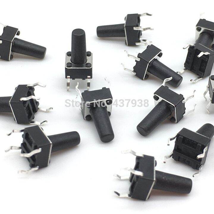 100pcs 6*6*11mm Panel PCB Momentary Tactile Tact Push Button Micro ...