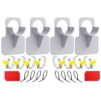 4 PCS Swimming Pool Pipe Holders Above Ground Swimming Pool Hose Support Brackets Plastic Swimming Pool Pipe Holders with Hose Clamps &amp; Tapes &amp; Cable Ties