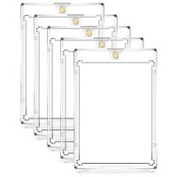 5Pcs Acrylic Magnetic Card Holder,35PT Clear Card Protectors For Baseball Football Sports Card Game Card Storage Display