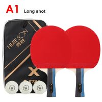 Professional Tennis Table Racket Short Long Handle Carbon Blade Rubber With Double Face Pimples In Ping Pong Rackets With Case