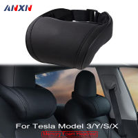 ANXN 100 Memory Foam Neck Support Pillow For Tesla Model 3 X S Y Mircofiber Leather Hanging Car Seat Headrest Cushion Pad