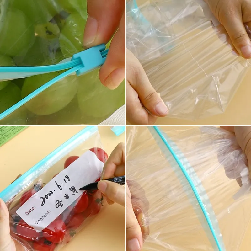 10pcs Wrap Plastic Packaging Bags Food Storage Bag Reusable