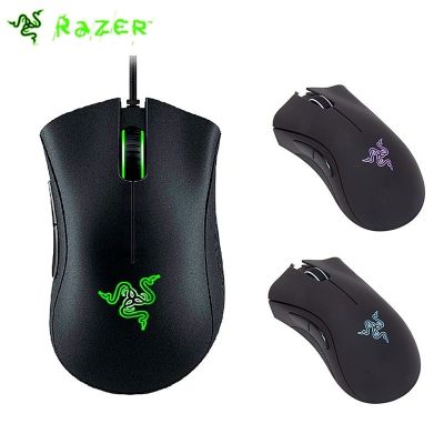 Razer Deathadder เมาส์ออปติคอลเล่นเกม แบบใช้สาย เสียงเงียบ 6400 DPI