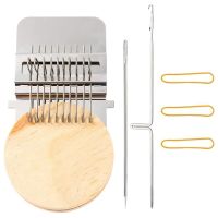 Darning Loom Weave Tool, 10 Hooks Small Weaving Loom Kit for Beginners Mending Jeans, Repair Holes, DIY Weaving Arts