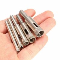 GJPJ-5pcs Diamond Hole Saw Set Drill Bit Tool For Tiles Marble Glass Ceramic Hole Opener Power Tools Accessories Saw Cutting 5/6/12mm