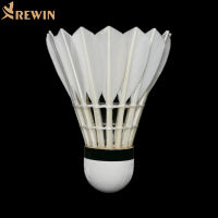 REWIN shuttlecock for Badminton Natural Cork M2 Training and Exercise 12 Per Tube Flying Stability Durable Balls Feather tournam