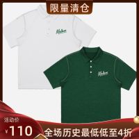 23 Summer Korean Golf Clothing MALBON Mens Lapel Short-Sleeved T-Shirt POLO Shirt Sports And Leisure All-Match