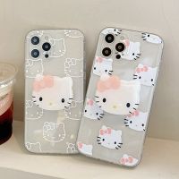 เคสลาย Hello Kitty ที่วางโทรศัพท์มือถือลายการ์ตูนน่ารัก,พร้อมเคสโทรศัพท์ข้างหลังโทรศัพท์นิ่มกันกระแทกสำหรับ iPhone 14 Pro Max 14Plus ฝาครอบสำหรับ iPhone 13 Pro Max เคสโทรศัพท์เคสสำหรับ Apple 12 11 XR XS X 8 7 Plus Hello Kitty เคสห่อหุ้ม