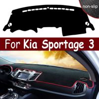 สำหรับ Kia Sportage 3 2010 2011 2012 2013 2014 2015ที่คลุมแผงหน้าปัดรถยนต์ป้องกันแผ่นไฟสำหรับสเก็ตภาพม่านบังแดดอุปกรณ์เสริมสำหรับพรมยูวี