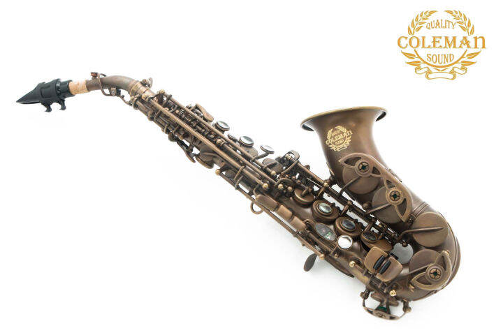 แซกโซโฟน-saxophone-curved-soprano-coleman-cl-335s-antique-red