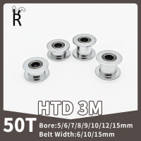 50ฟัน HTD 3M Idler Pulley Synchronous ล้อ50T Bore 345 ~ 101215มม. ฟันกว้าง61015มม. Timing Pulley 3M Tensioner ล้อ