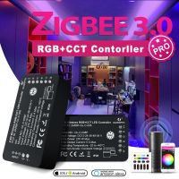 GLEDOPTO Zigbee 3.0ตัวควบคุมแถบไฟ LED อัจฉริยะ Rgbct Pro เข้ากันได้กับ Hub Tuya Smartthings App 2.4G RF รีโมทควบคุมด้วยเสียง