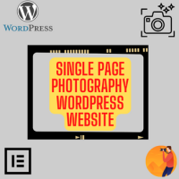 Single Page Photography WordPress website | Photography | WordPress Photography website | Photographer portfolio |