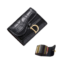 【CW】Wallets Small Fashion Luxury nd Leather Hasp Purse Women Ladies Coin Card Bag for Female Money Clip Wallet Cardholder