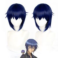 【LZ】☜﹉  Shugo Chara Anime!!! Festa! Tsukiyomi Ikuto peruca cosplay masculina cabelo curto azul escuro resistente ao calor festa de Halloween